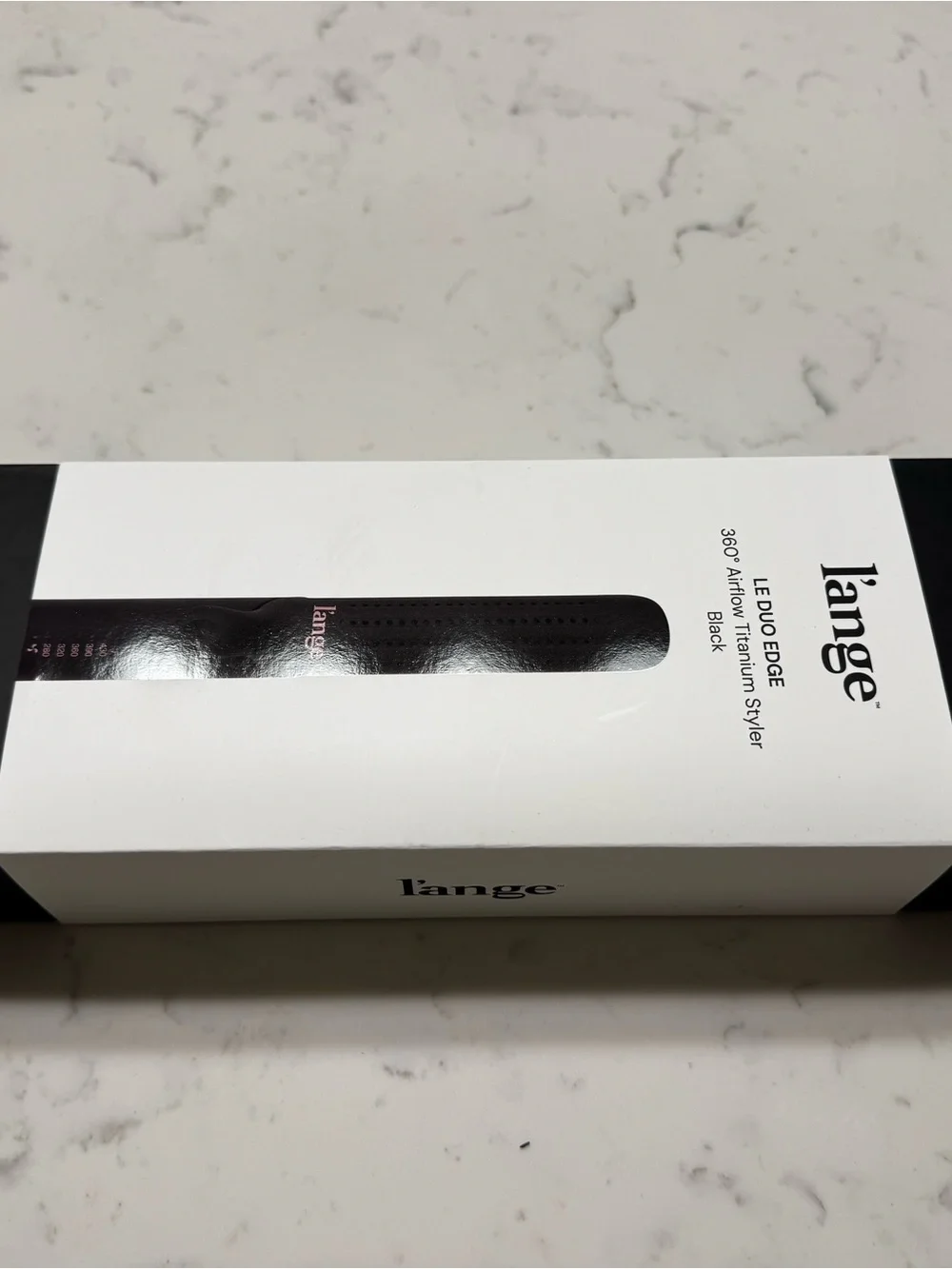 Lange Le Duo Edge Black Hair Straightener with Box